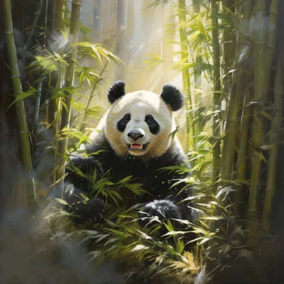 大熊猫花花