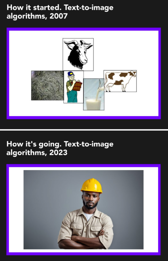 文本到图像算法的演变，2007 对比 2023
