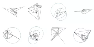 图 3: AlphaGeometry 生成的合成数据的视觉展示。