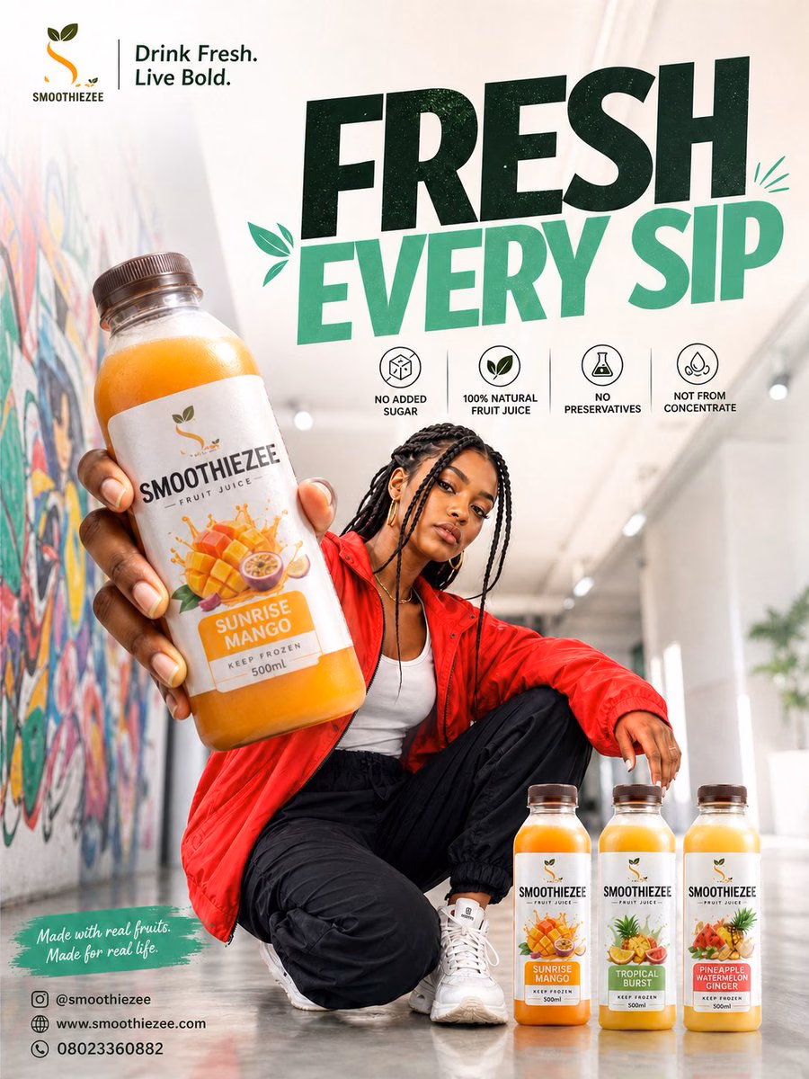 Urban Smoothie Juice Ad Poster