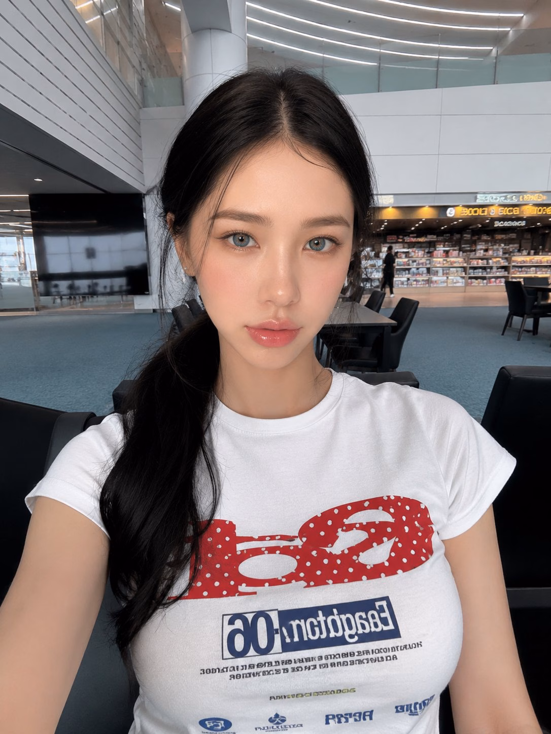 [AI生图咒语] 现代机场写实东亚女性生活自拍