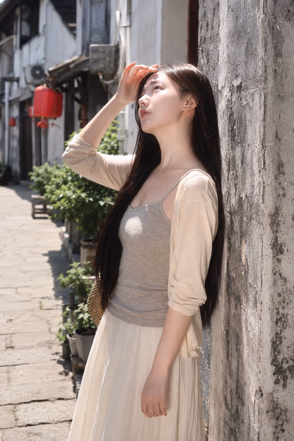[AI生图咒语] 老城巷弄东亚女性写实肖像