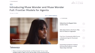 全面对标 Opus 5.5！Meta 超级智能实验室发布 Muse Wonder：首创 Active Memory 跨会话长期记忆与 Active Focus 长程攻坚架构