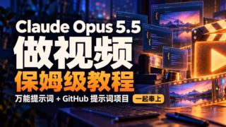 单月刷爆数百万播放！Claude Opus 5.5“代码生视频”万能提示词与工业化管线全景拆解：告别抽卡变形、Remotion/GSAP 物理级精确排版与诺奖科普实操实战